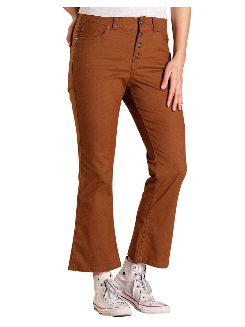 Toad&Co Earthworks Kick Flare Pant Red Brick Women's 6 Stretch Organic Cotton